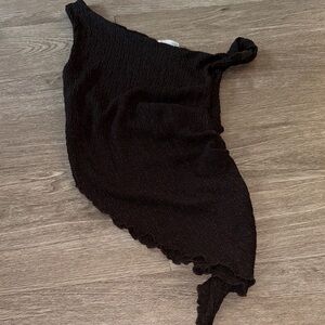 Zara Black Textured Bandeau